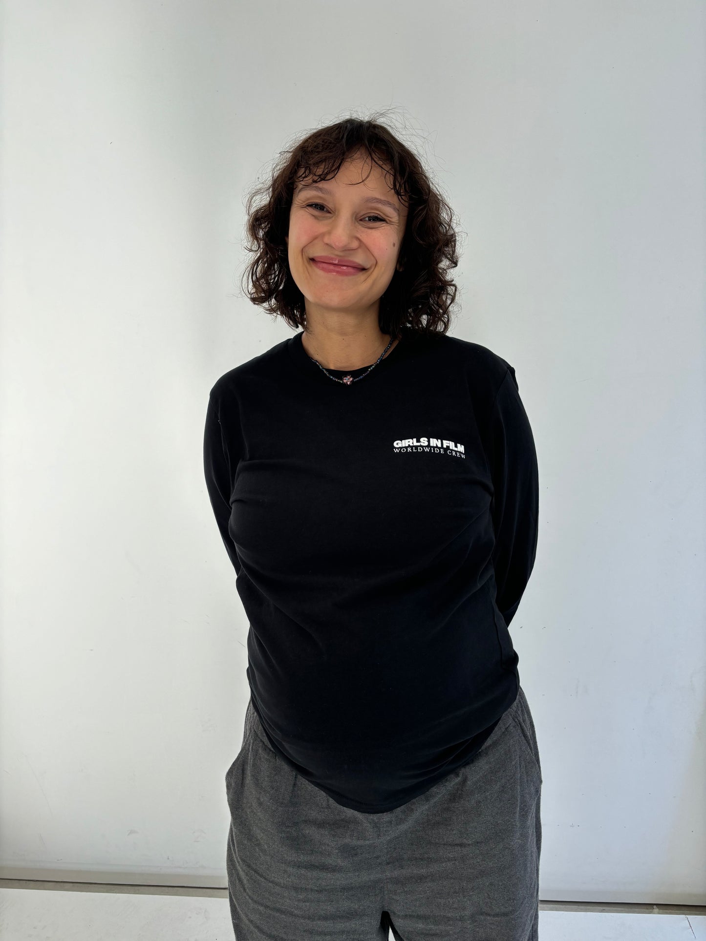 Long Sleeve Black Crew Tee