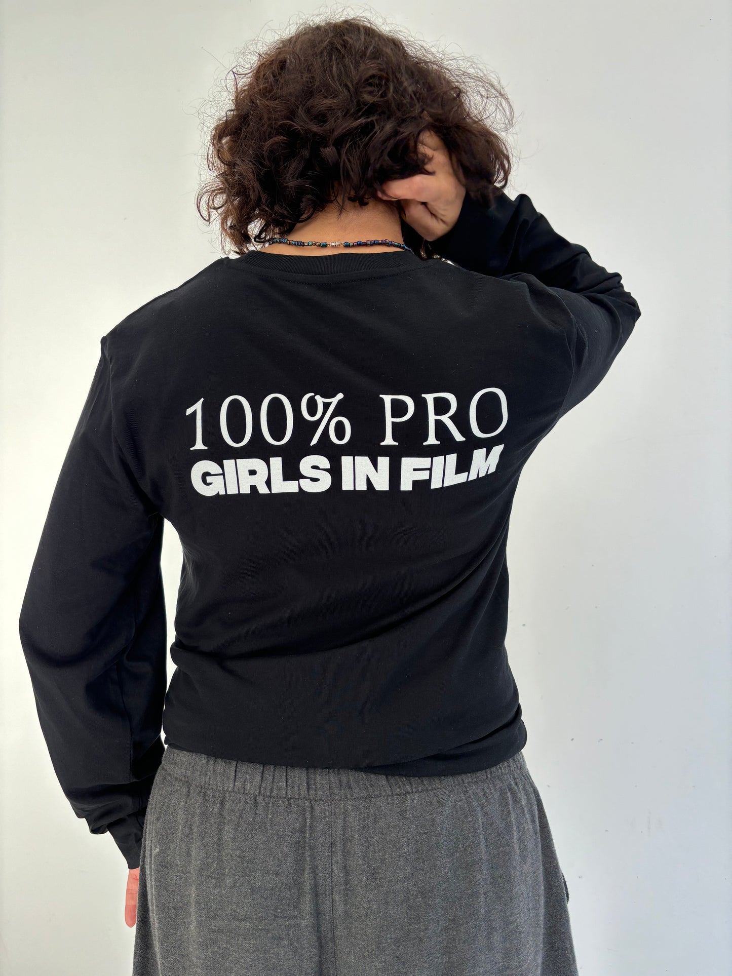 Long Sleeve Black Crew Tee